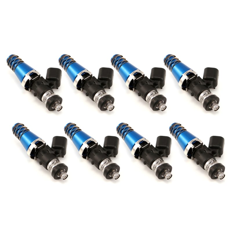 Injector Dynamics — Injector Dynamics 1340cc Injectors - 60mm Length - 11mm Blue Top - Denso Lower Cushion (Set of 8)
