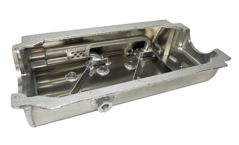 Moroso — Moroso Dart/Brodix Small Block (w/Two Pick Ups) Sprint Car Dry Sump 6.5in Aluminum Oil Pan