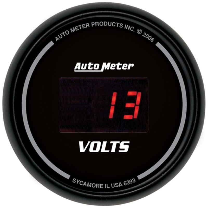 AutoMeter — Autometer Black 52.4mm 8-18 Volts Digital Voltmeter Gauge
2-1/16" VOLTMETER, 8