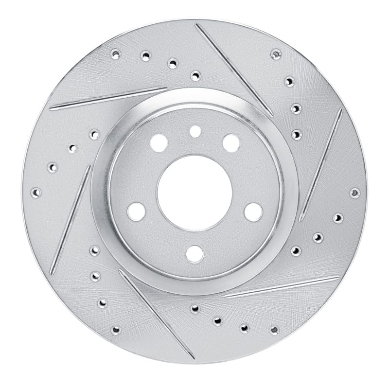 R1 Concepts — R1 94-95 Alfa Romeo 164 Front Right Drilled & Slotted Silver Brake Rotor