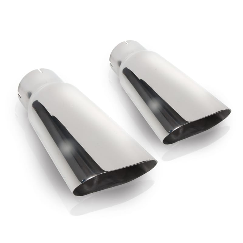 Stainless Works — Stainless Works Flat Oval Exhaust Tips 3in Inlet (priced per pair)