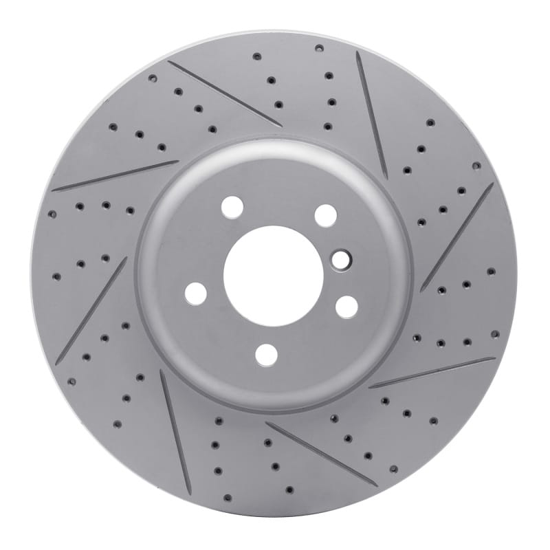 R1 Concepts — R1 09-17 BMW 750I Right Front Drilled & Slotted Geo-Carbon Rotor