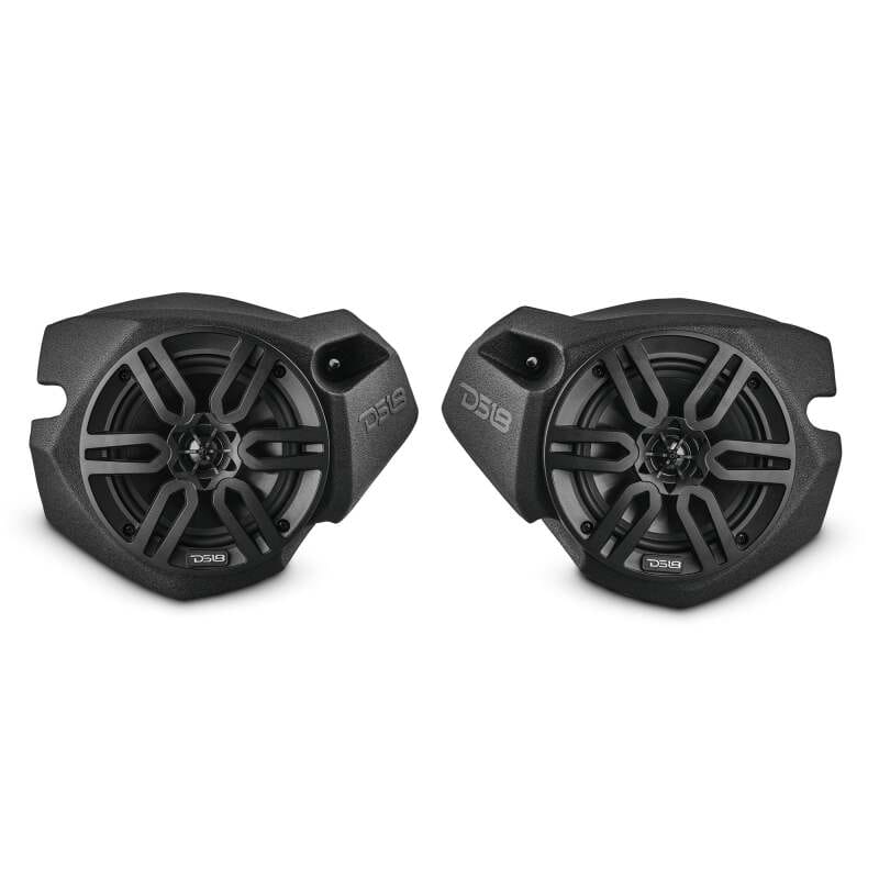 DS18 — DS18 Polaris RZR Front Kick Panel Pods Loaded Enclosure 2x 6.5in Spkr Built-in Amp + Twtr Bluetooth