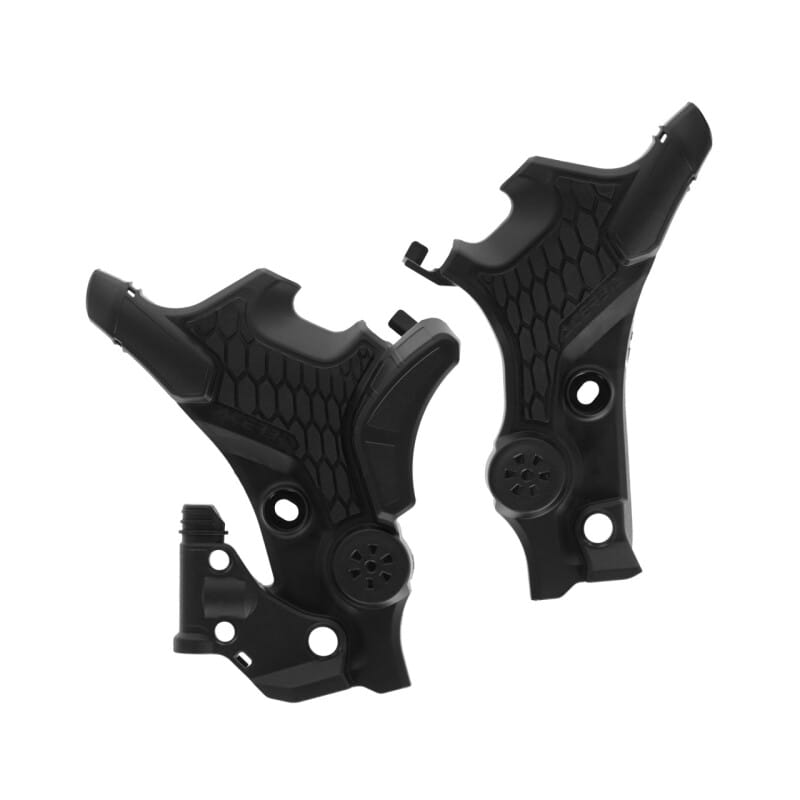 Acerbis — Acerbis 23+ Honda Transalp XL 750 Frame Guards- X-Grip - Black