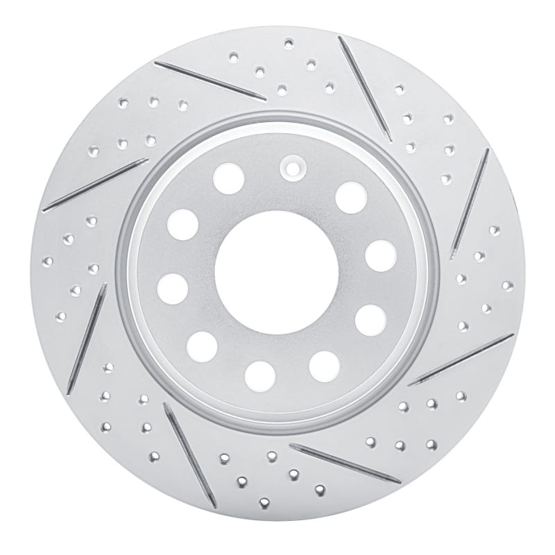 R1 Concepts — R1 05-18 Audi Q3 Rear Right Drilled & Slotted Geo-Carbon Rotor