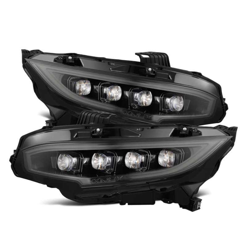 AlphaRex — AlphaRex 16-21 Honda Civic NOVA-Series LED Proj Headlights Alpha-Black w/Actv Lgt & Seq.Sig / SB DRL
Projector Headlights