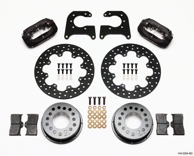 Wilwood — Wilwood Forged Dynalite Rear Drag Kit Drilled Rotor 58-64 Olds/Pontiac 1/2in Studs
BRAKE KIT