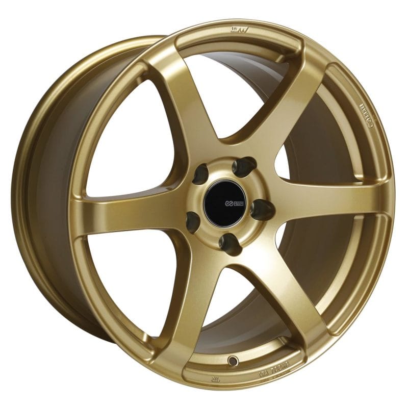 Enkei — Enkei T6S 18x8 45mm Offset 5x100 Bolt Pattern 72.6 Bore Gold Wheel