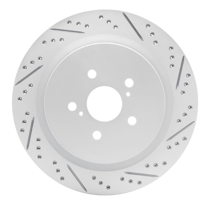 R1 Concepts — R1 16-22 Lexus Rx350 Rear Right Drilled & Slotted Geo-Carbon Rotor