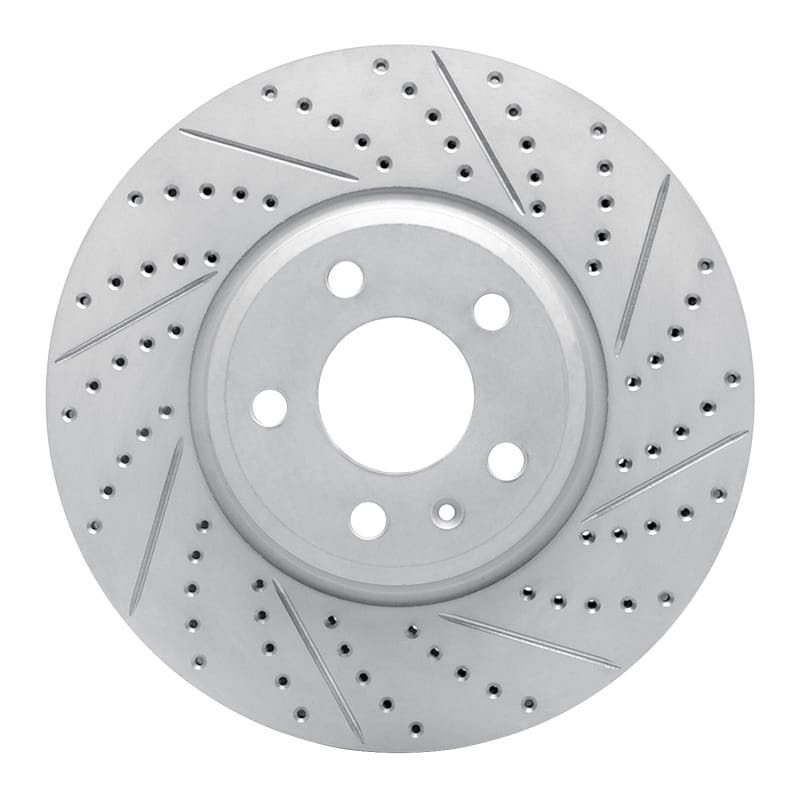 R1 Concepts — R1 08-12 Audi Q5 (USA/Canada) Front Right Drilled & Slotted Geo-Carbon Rotor