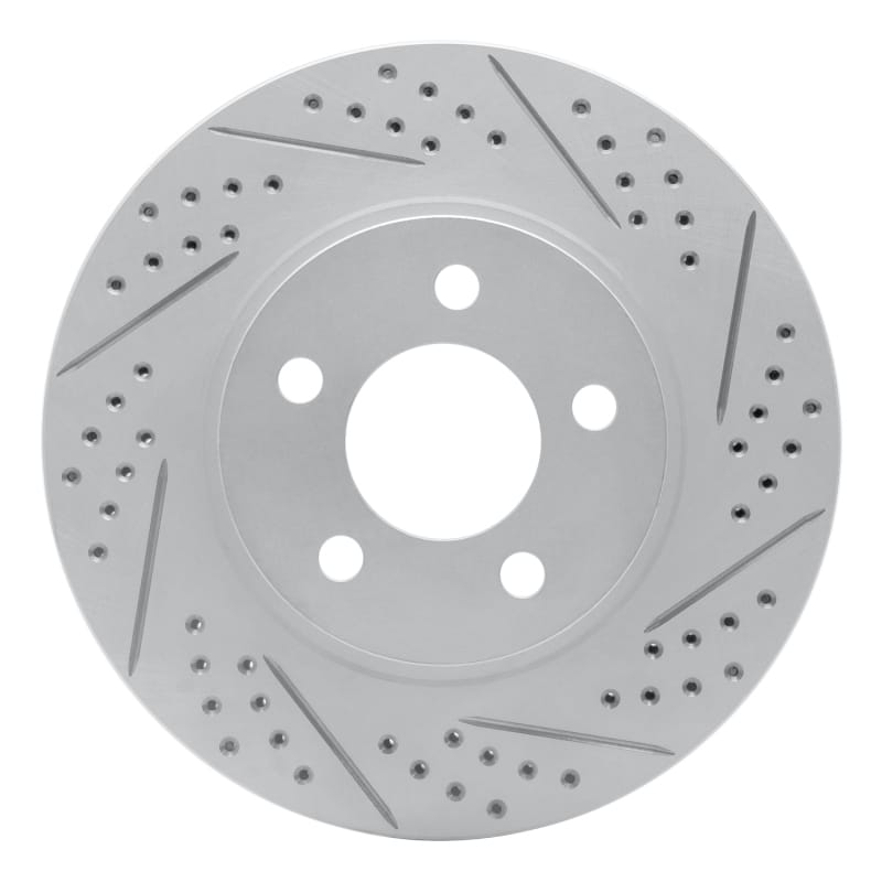 R1 Concepts — R1 01-11 Ford Explorer Sport Front Right Drilled & Slotted Geo-Carbon Rotor
