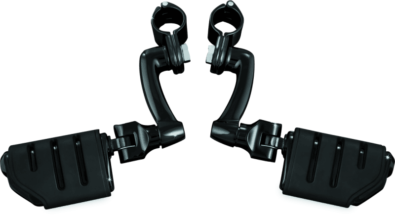 Kuryakyn — Longhorn Trident Offset Highway Pegs With 1-1/2 in. Clamps Black