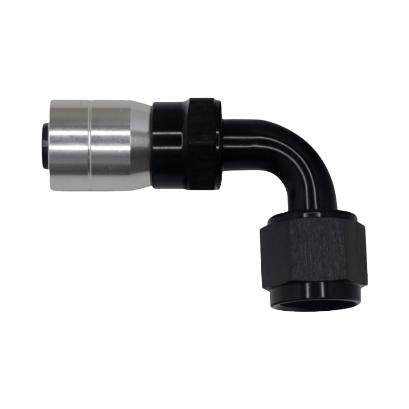 DeatschWerks — DeatschWerks 8AN Female Swivel 90-Degree Crimping Style Hose End CPE - Anodized Matte Black
Lines & Fittings
