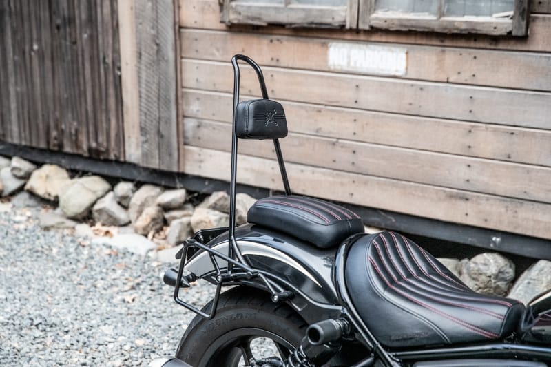 Burly Brand — Burly Brand 21-22 Rebel 1100 Sissy Bar Tall 20in - Black