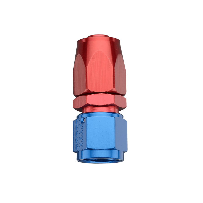 Fragola — Fragola -8AN Straight Pro-Flow Hose End - Blue/Red