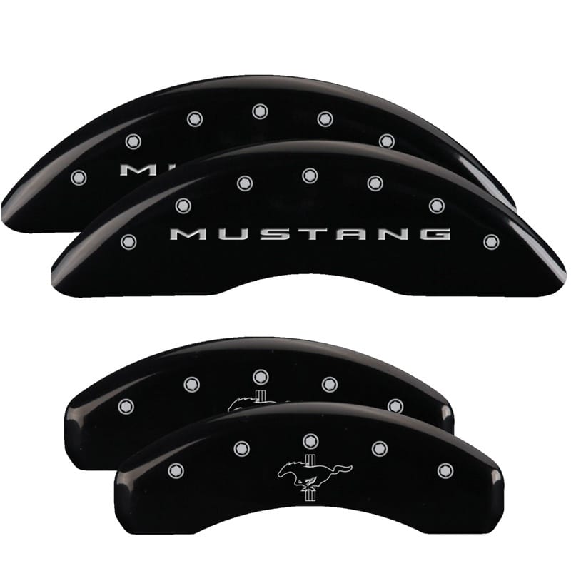MGP — MGP 4 Caliper Covers Engraved Front 2015/Mustang Engraved Rear 2015/Bar & Pony Black fnsh silver ch
Caliper Covers