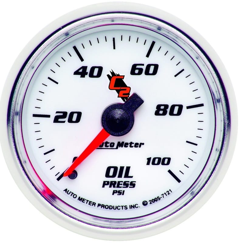 AutoMeter — Autometer C2 52mm Mechanical 0-100 PSI Oil Pressure Gauge
GA 2" OILP MECH C2