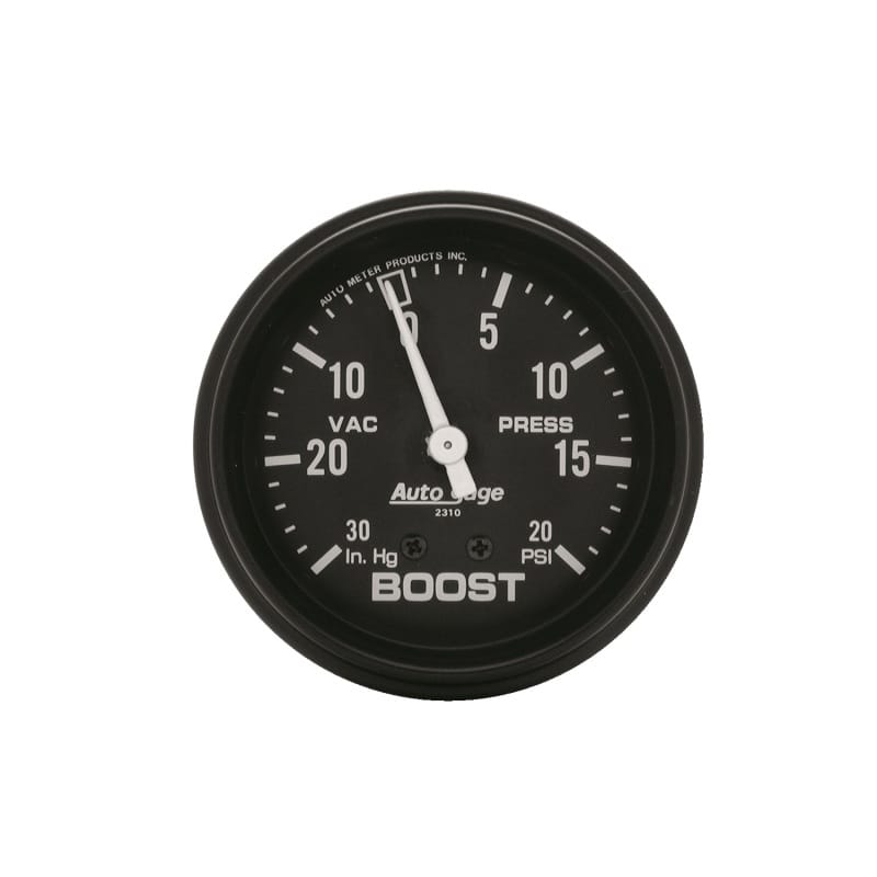 AutoMeter — Autometer Black 2-5/8in 30 In Hg-Vac / 20 PSI Mechanical Vacuum/Boost Gauge
GA 2.6" BST/VAC M AG