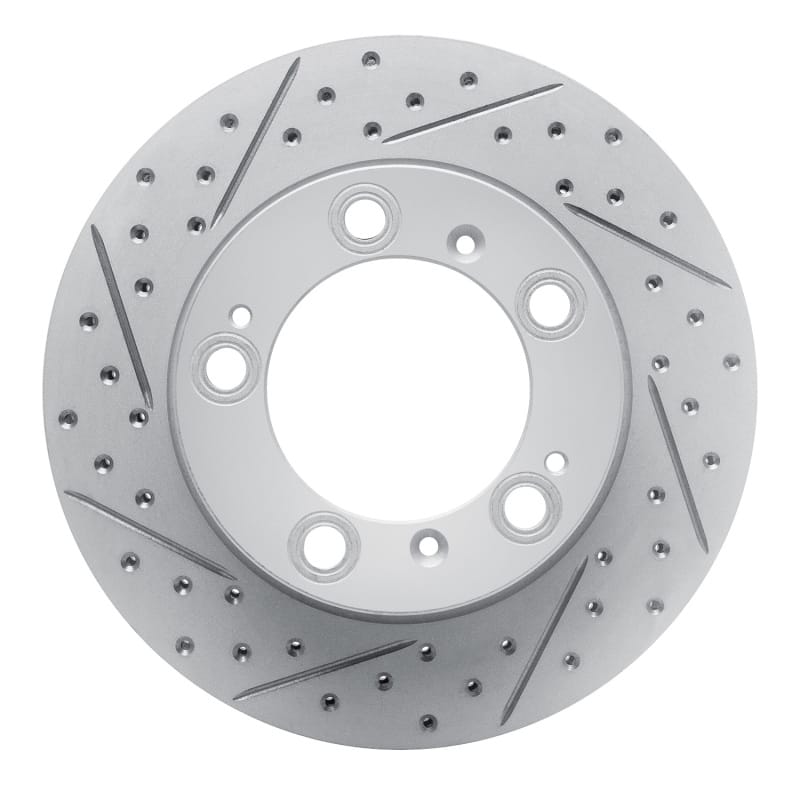 R1 Concepts — R1 97-04 Porsche Boxster Rear Right Drilled & Slotted Geo-Carbon Rotor