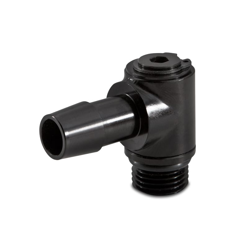 Mishimoto — Mishimoto 90 Degree Banjo Swivel M16x1.5 1/2in. Barbed Fitting
MMFT-M16-10SBK
Barbed Fitting