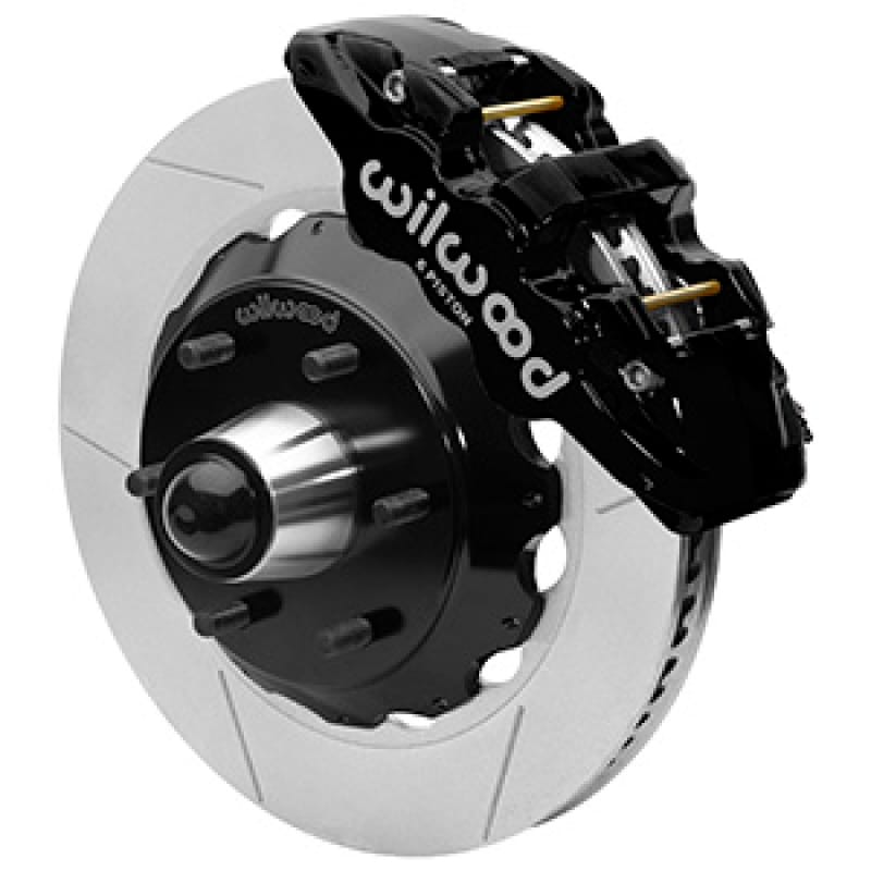 Wilwood — Wilwood 63-87 C10 CPP Spindle AERO6 Front BBK 14in Slotted 6x5.5 BC - Black