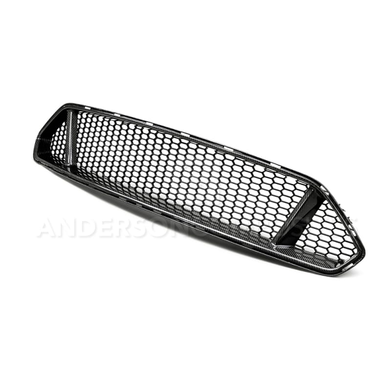 Anderson Composites — Anderson Composites 2018 Ford Mustang Type-GT Carbon Fiber Upper Grille