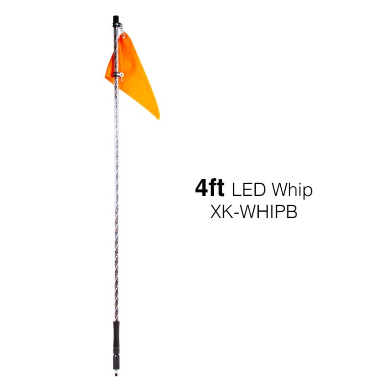 XKGLOW — XK Glow LED ATV Whip XKchrome & XK Carbon App Control Kit (Controller not included) 1pc 32in