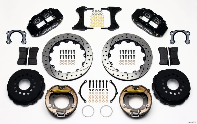 Wilwood — Wilwood Narrow Superlite 4R Rear P-Brk Kit 12.88in Drilled Big Ford New Style 2.50in Off Stag Mount
BRAKE KIT