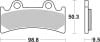 Brembo OE Powersports — Brembo OE 94-98 Triumph Daytona Super III 900cc Sinter Brake Pad - Front