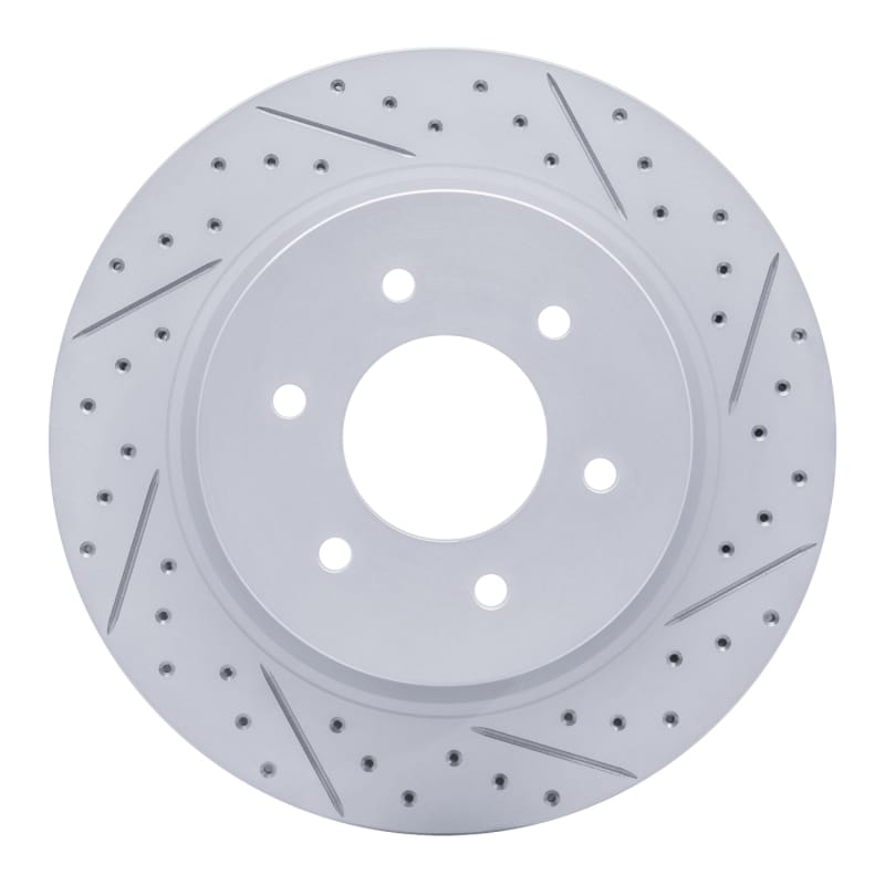 R1 Concepts — R1 16-24 Nissan Titan Xd Front Right Drilled & Slotted Geo-Carbon Rotor