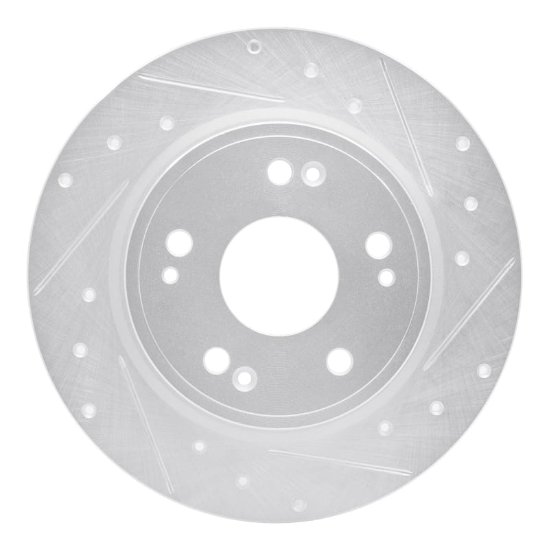 R1 Concepts — R1 16-16 Honda CR-Z Rear Right Drilled & Slotted Silver Brake Rotor
R1 Brake Rotor Drill