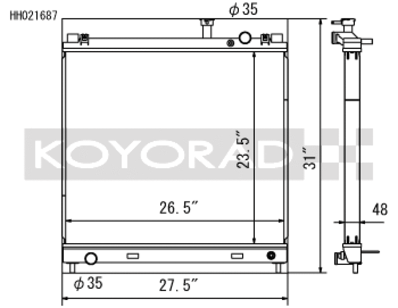 Koyo — Koyo 04-13 Nissan Titan/Armade/QX56 5.6L V8 (Req. Trans Cooler) Radiator
Racing Radiator