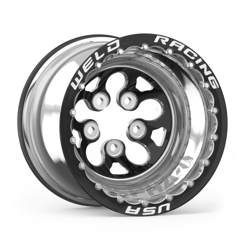 Weld — Weld Alpha-1 15x12 / 5x4.75 BP / 5in. BS Black Wheel - Black Double Beadlock MT
15x12 Alpha-1 Wheel