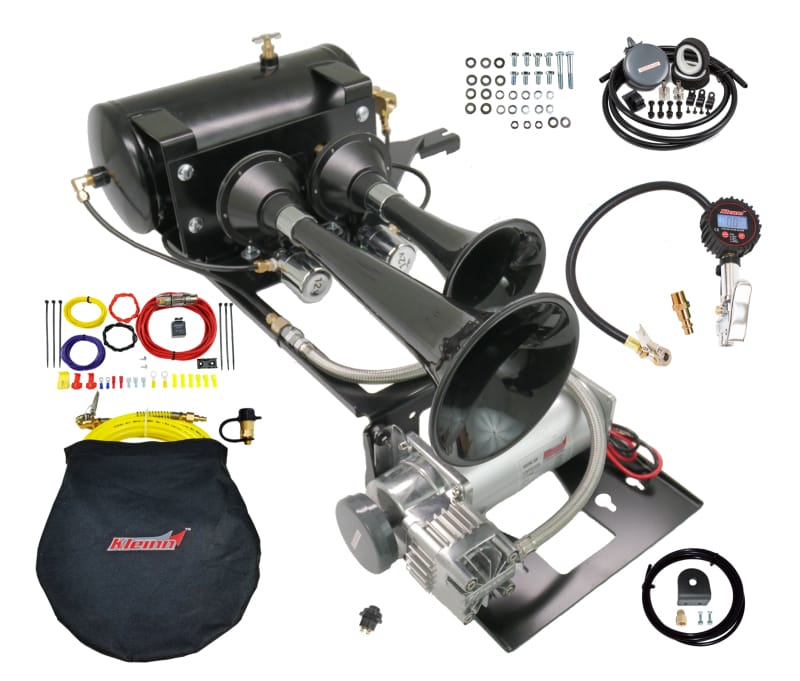 Kleinn Air Horns — Kleinn 97-06 Jeep Wrangler TJ Onboard Air System w/ Model 220 Horns
Air Horn Comprsr Kit