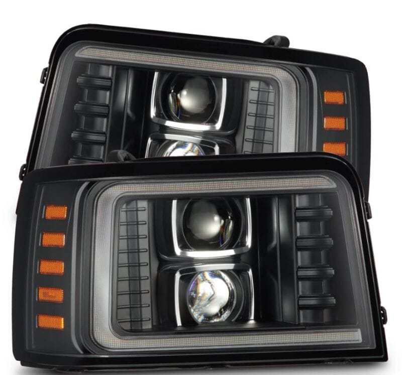 AlphaRex — AlphaRex 92-96 Ford F-Series/Bronco LUXX-Series Proj Headlights Blk w/Actv Light SeqSig & SBDRL
Projector Headlights