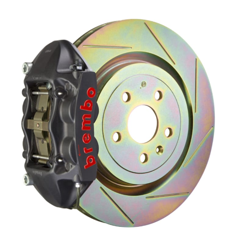 Brembo — Brembo SS Rear GTS BBK 4 Piston Cast 365x28 1pc Rotor Slotted Type-1-Black HA