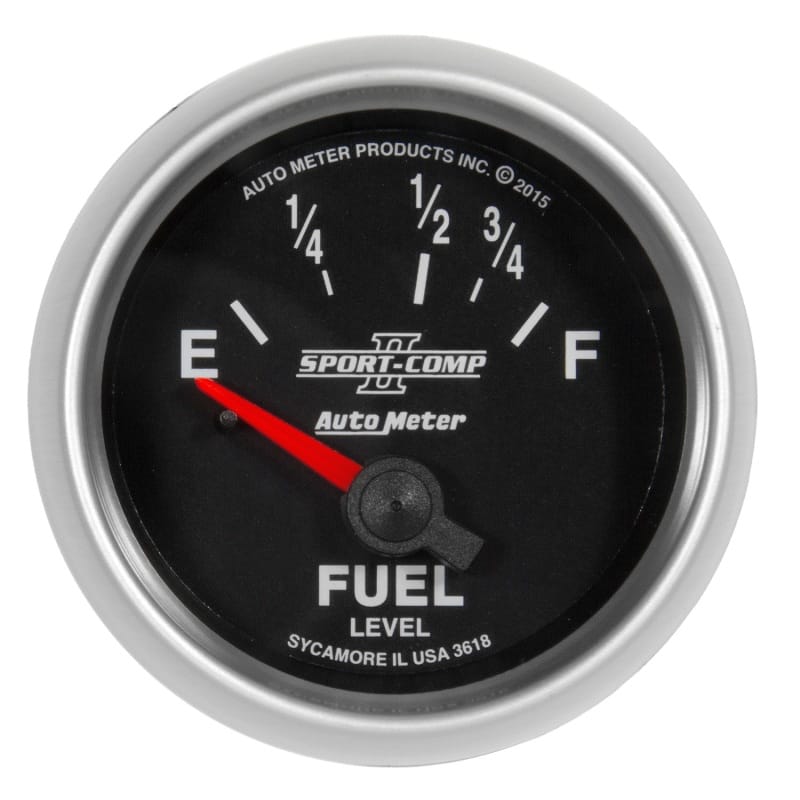 AutoMeter — Autometer Sport-Comp II Gauge Fuel Level 2 1/16in 16e To 158f Elec Sport-Comp II
2" FUEL LEVEL, 16E/1