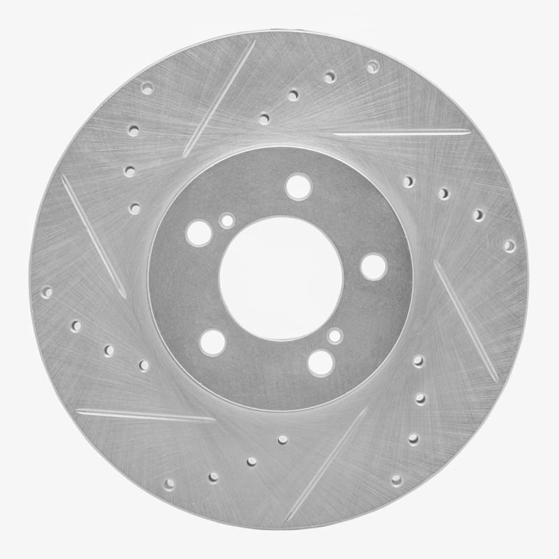 R1 Concepts — R1 93-07 Ford Thunderbird Front Left Drilled & Slotted Silver Brake Rotor
R1 Brake Rotor Drill