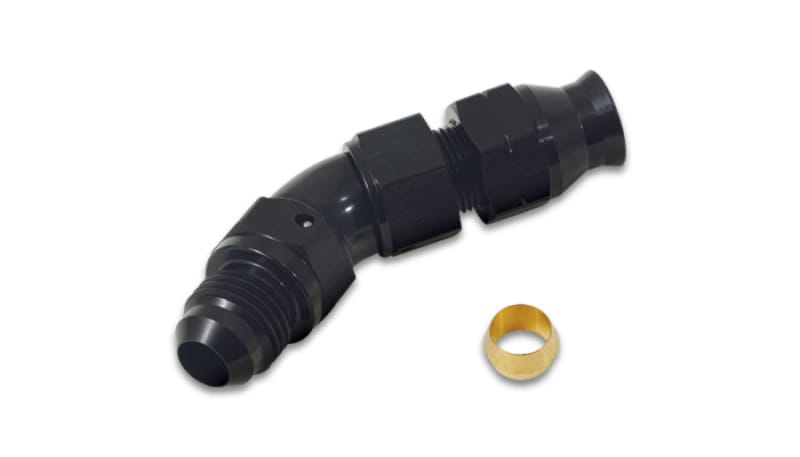Vibrant — Vibrant 45 Degree 5/16in Tube to Male -6AN Flare Adapter w/ Olive Inserts
-6ANML-5/16"Tube45Dg