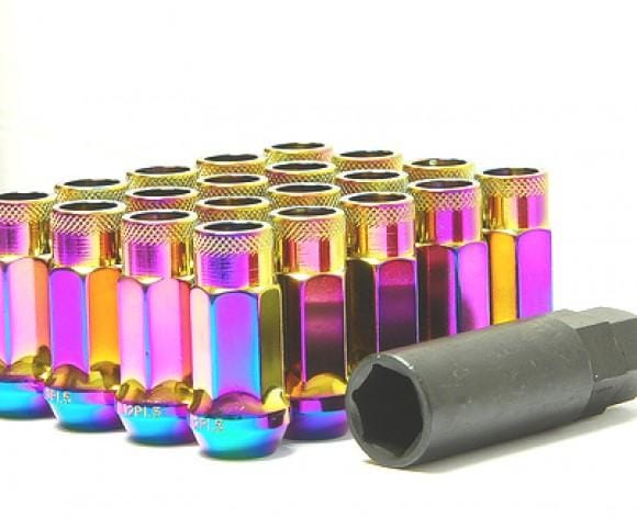 Wheel Mate — Wheel Mate Muteki SR48 Open End Locking Lug Nut Set of 4 - Purple 12x1.50 48mm