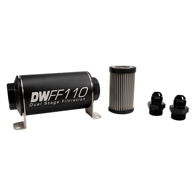 DeatschWerks — DeatschWerks Stainless Steel 8AN 5 Micron Universal Inline Fuel Filter Housing Kit (110mm)
Filtration