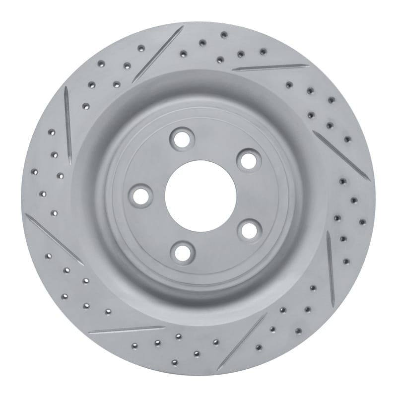 R1 Concepts — R1 06-15 Jaguar Xj8 Rear Left Drilled & Slotted Geo-Carbon Rotor