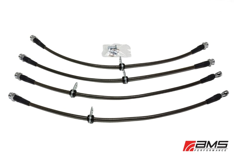 AMS — AMS Performance 08-15 Mitsubishi EVO X Stainless Steel Brake Lines (4 Lines)
EVO Brake Lines