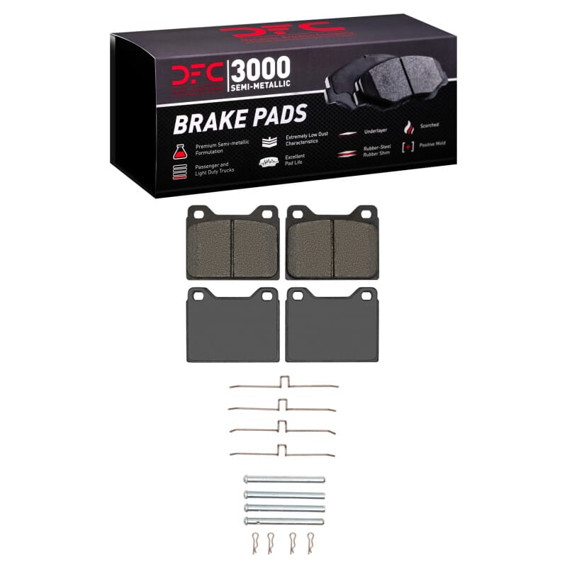 DFC — DFC 68-75 Volvo 164244242245 Front 3000 Semi-Metallic Brake Pads and Hardware Kit
DFC Brake Pad Set