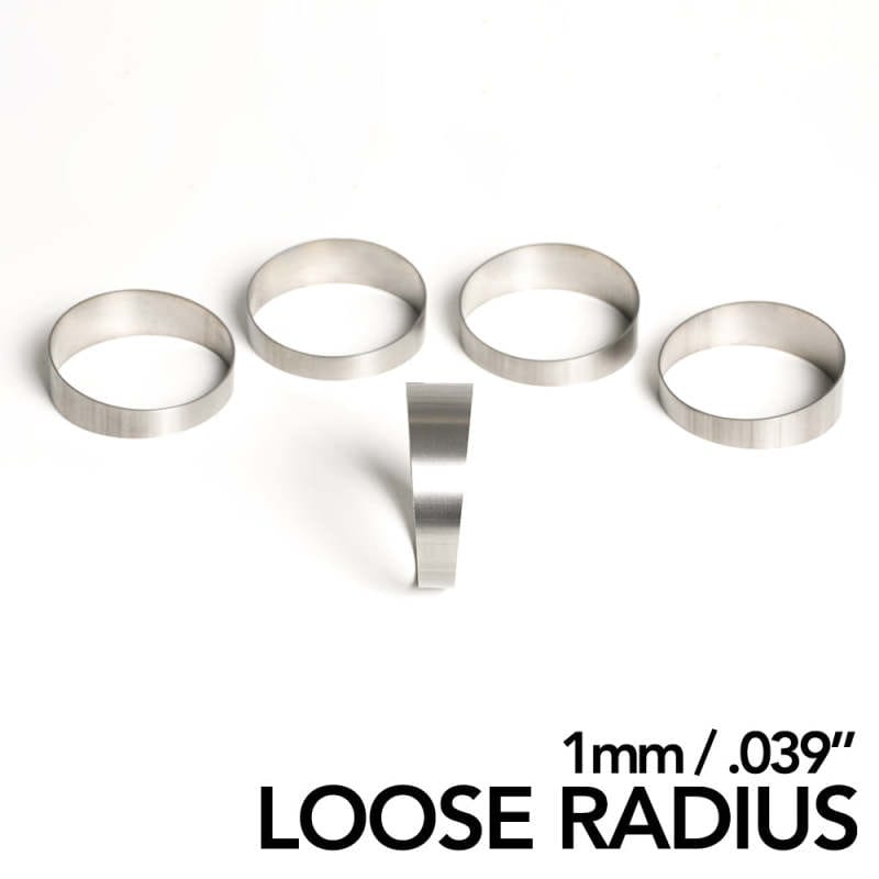 Ticon — Ticon Industries 2.13in Titanium Pie Cut - 1.25D Tight Radius 1mm/.039in (5 Pack)