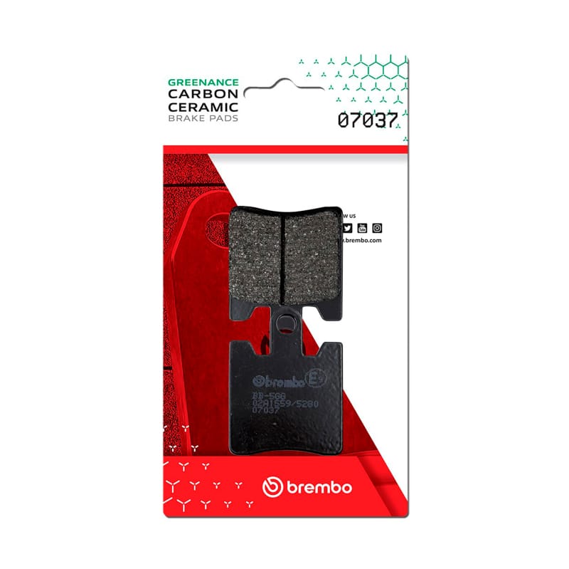 Brembo OE Powersports — Brembo OE Daelim Ql/Daelim Steezer/Suzuki An Burgman/SYM Gts Carbon Ceramic Brake Pad - Front
