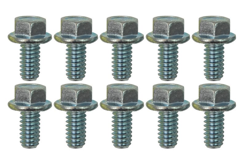 Moroso — Moroso 1/4in-20 x .500in Serrated Zinc Flange Bolt - 10 Pack