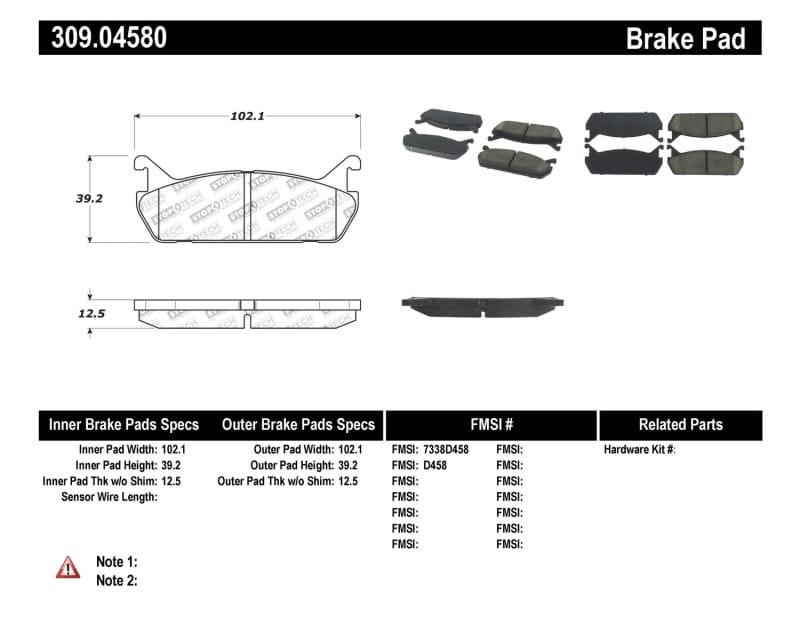 Stoptech — StopTech Performance 90-93 Mazda Miata Rear Brake Pads D525
Sprt Brk Pad W/Hdwr