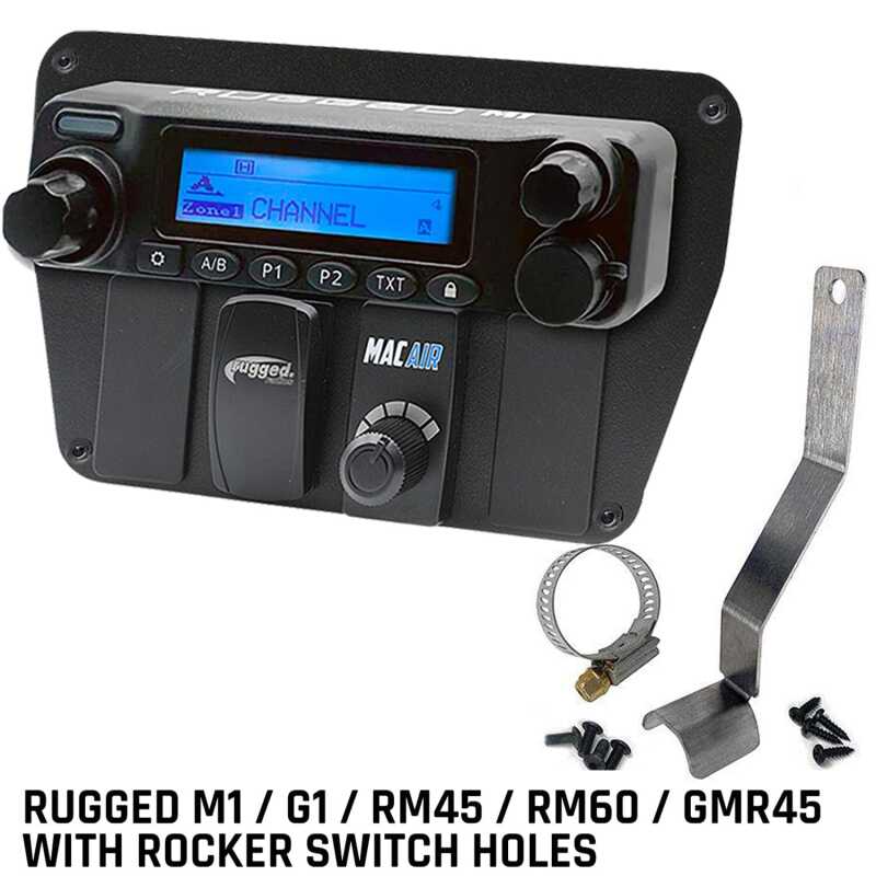 Rugged Radios — Rugged Radios Can-Am Commander Intercom/Radio Mount M1/G1/RM45/RM60/GMR45 w/Switch Holes