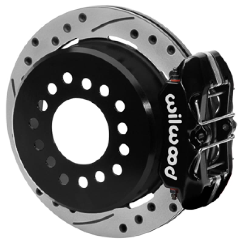 Wilwood — Wilwood Chevy Monte Carlo Forged 4 Piston DynaPro Black Caliper HP32 VV D&S Rotor - 11.00x0.81